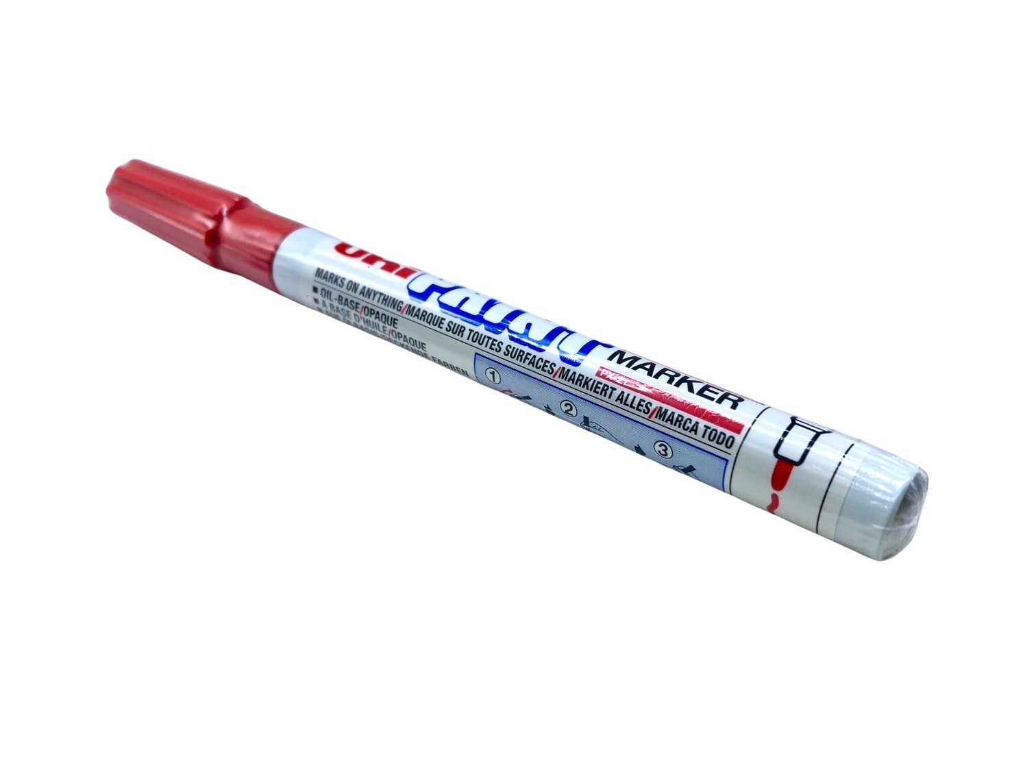 ปากกาน้ำมัน UNI รุ่น PX-21 สีแดง ขนาดเส้น 0.8-1.2 มม. - Image 4