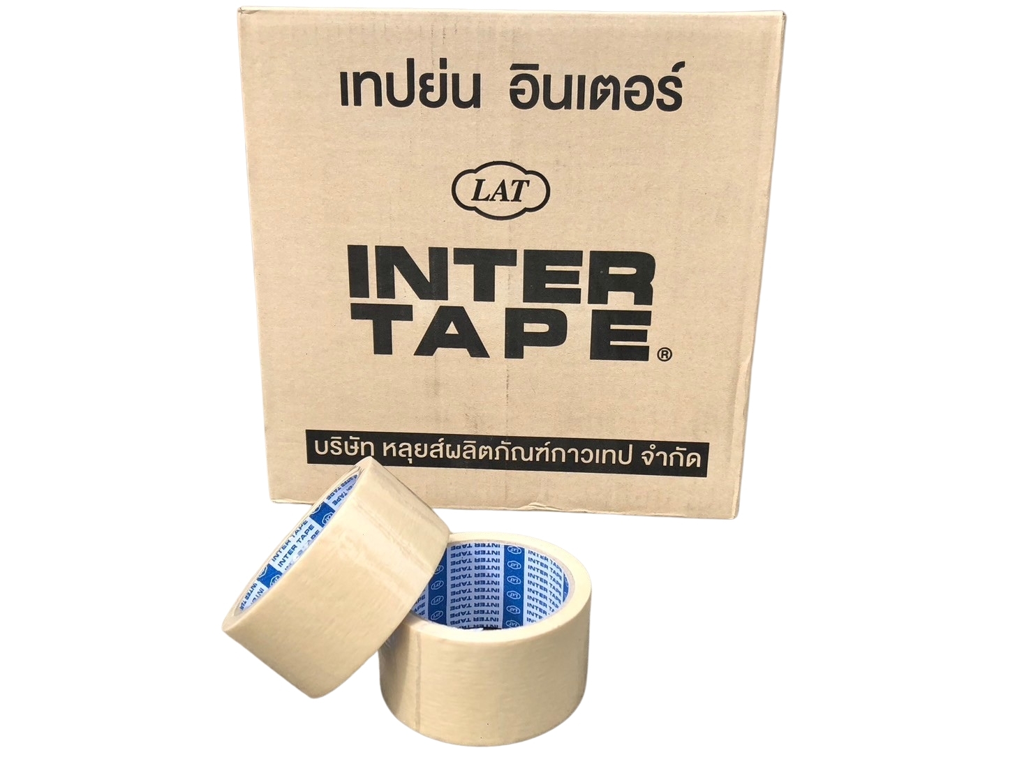 เทปกระดาษกาวย่น INTER ขนาด 2 นิ้ว x 20 หลา (36ม้วน/ลัง) - Image 2