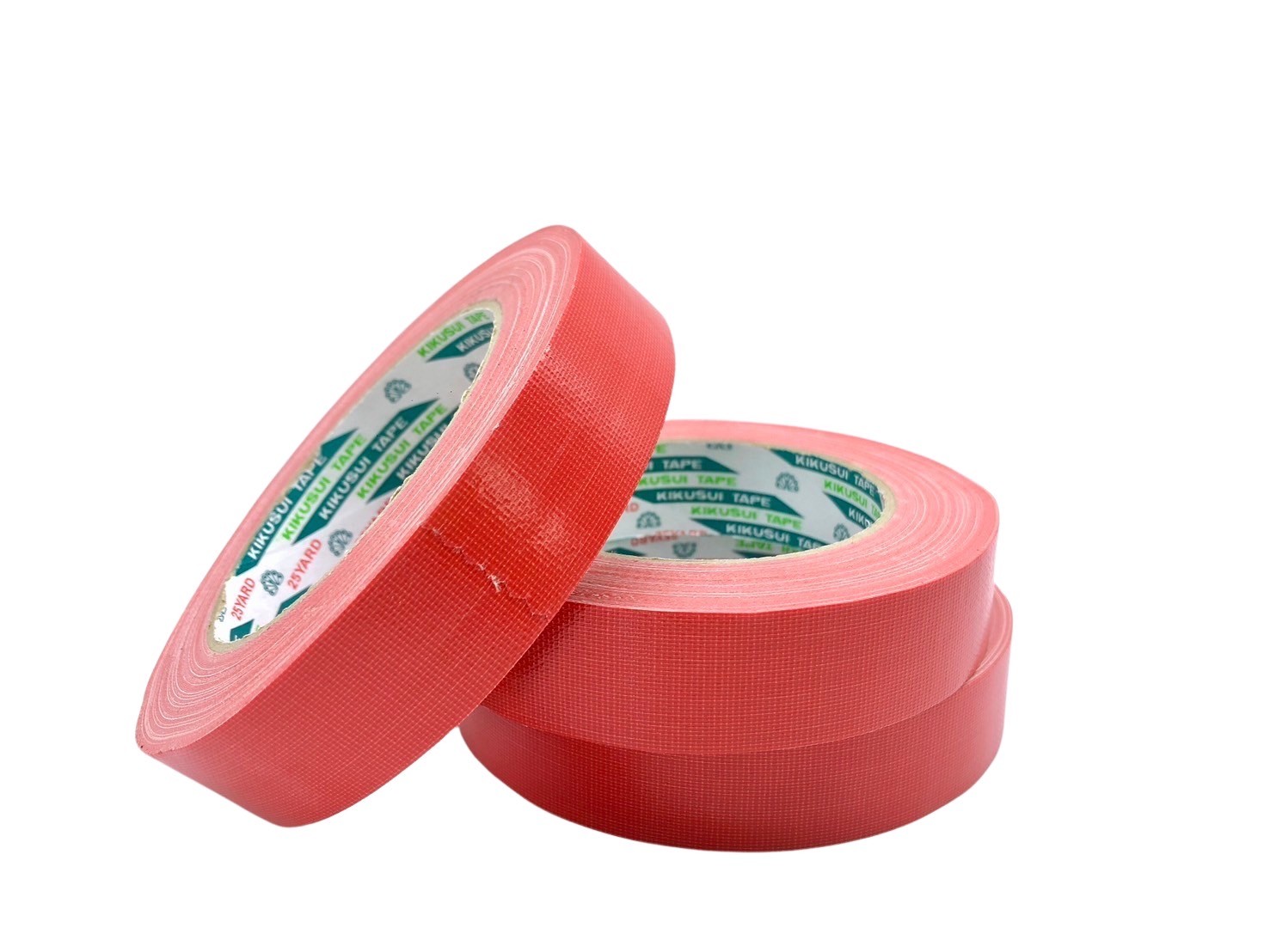 เทปผ้า KIKUSUI ขนาด 1 นิ้ว x 25 หลา สีแดง (60ม้วน/ลัง) - Image 3
