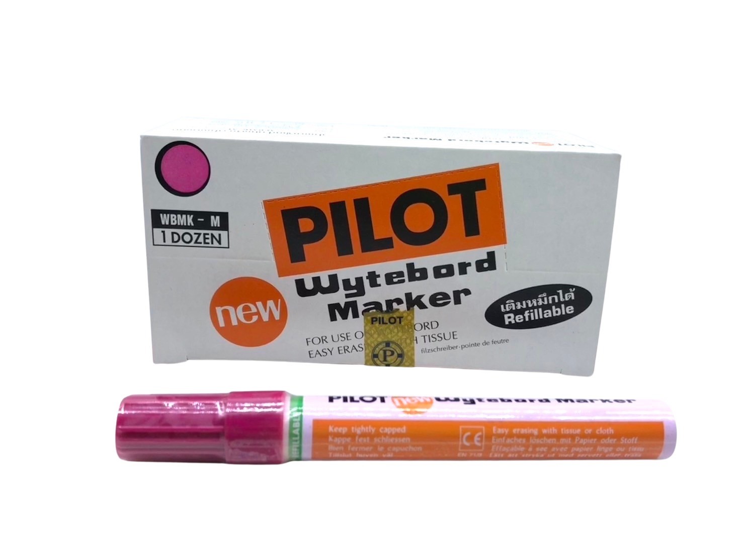 PILOT ปากกาไวท์บอร์ดหัวแหลม สีชมพู รุ่น WBMK-M (1.5-2 มม.) - Image 5