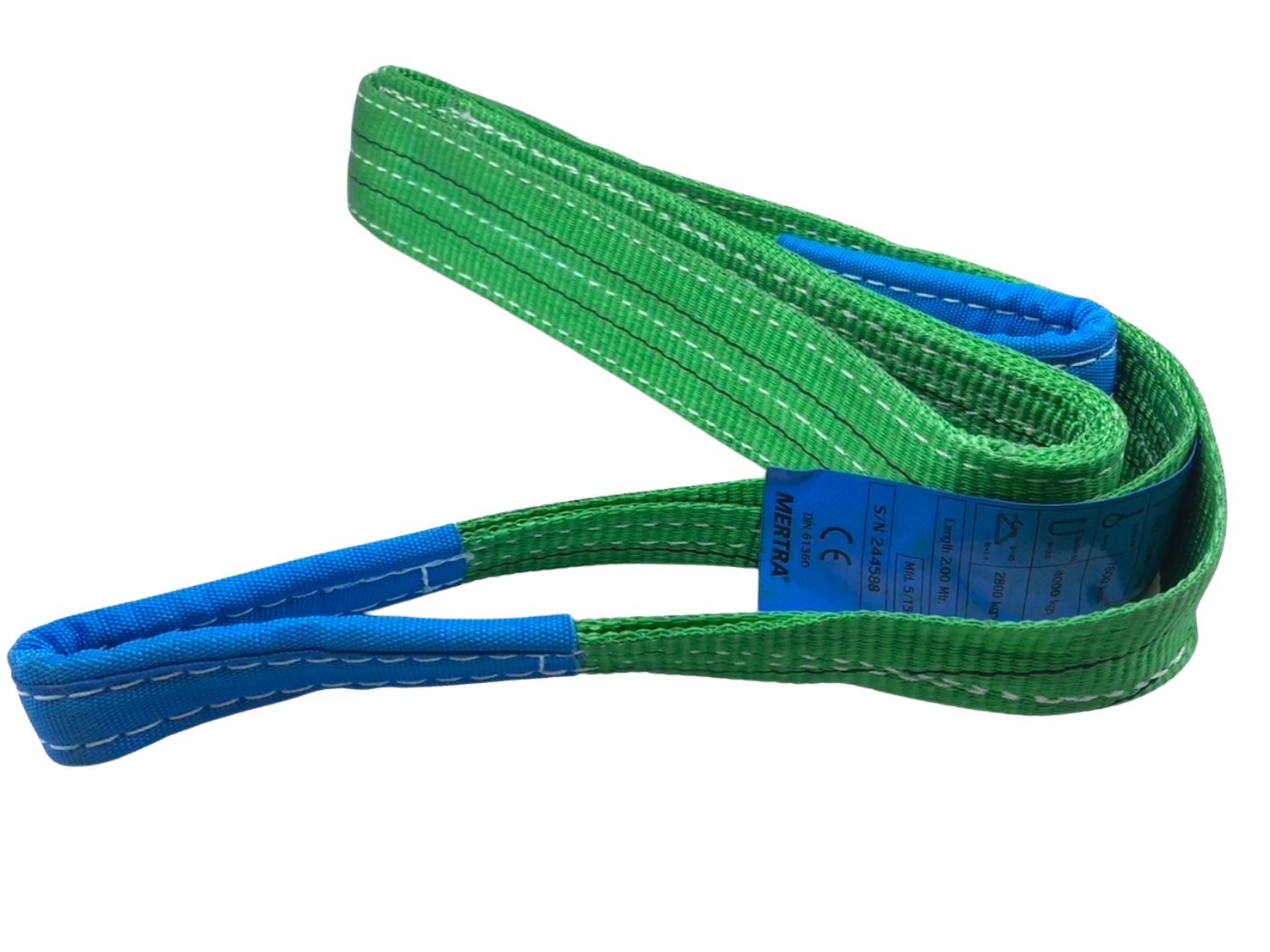 สลิงอ่อน ชนิดแบน ยาว 2 ม. รับน้ำหนัก 2 ตัน หน้ากว้าง 60 มม. - Image 5