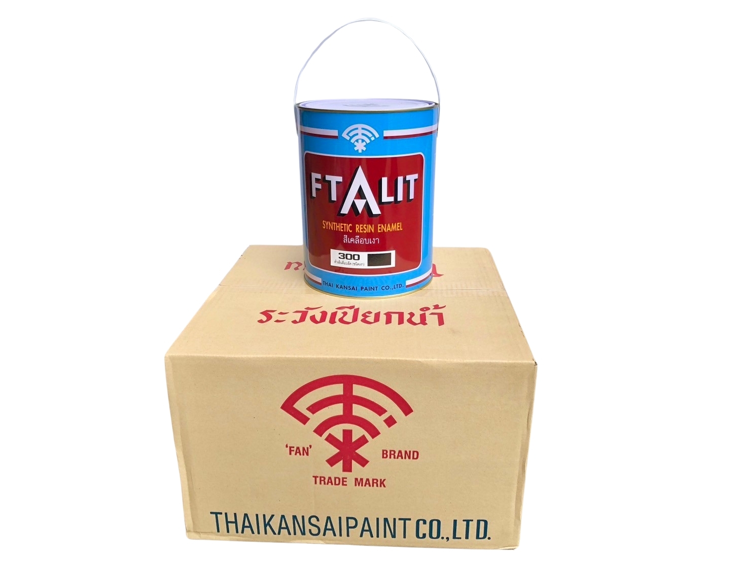 สีน้ำมันตราพัด สีเคลือบเงา KANSAI FTALIT เบอร์ 300 สีดำ ND Black (ขนาดแกลลอน) - Image 2