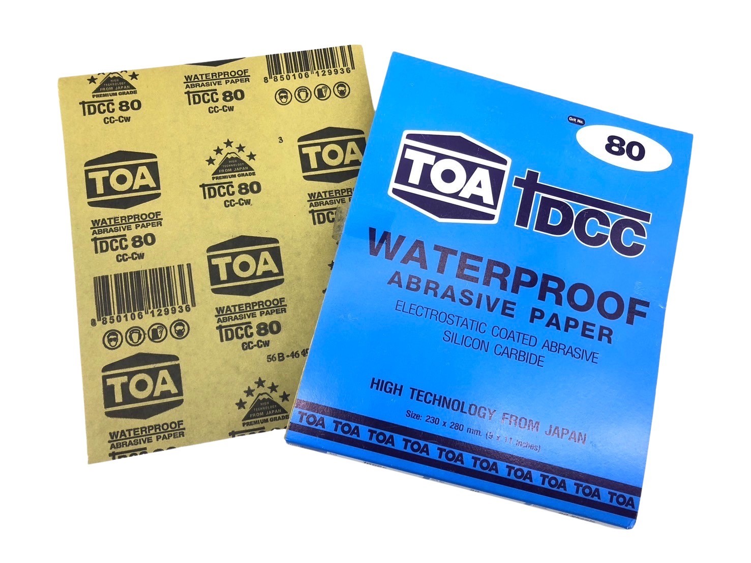 กระดาษทรายน้ำ TOA DCC เบอร์ 80 Waterproof ขนาด 9x11 นิ้ว - Image 4