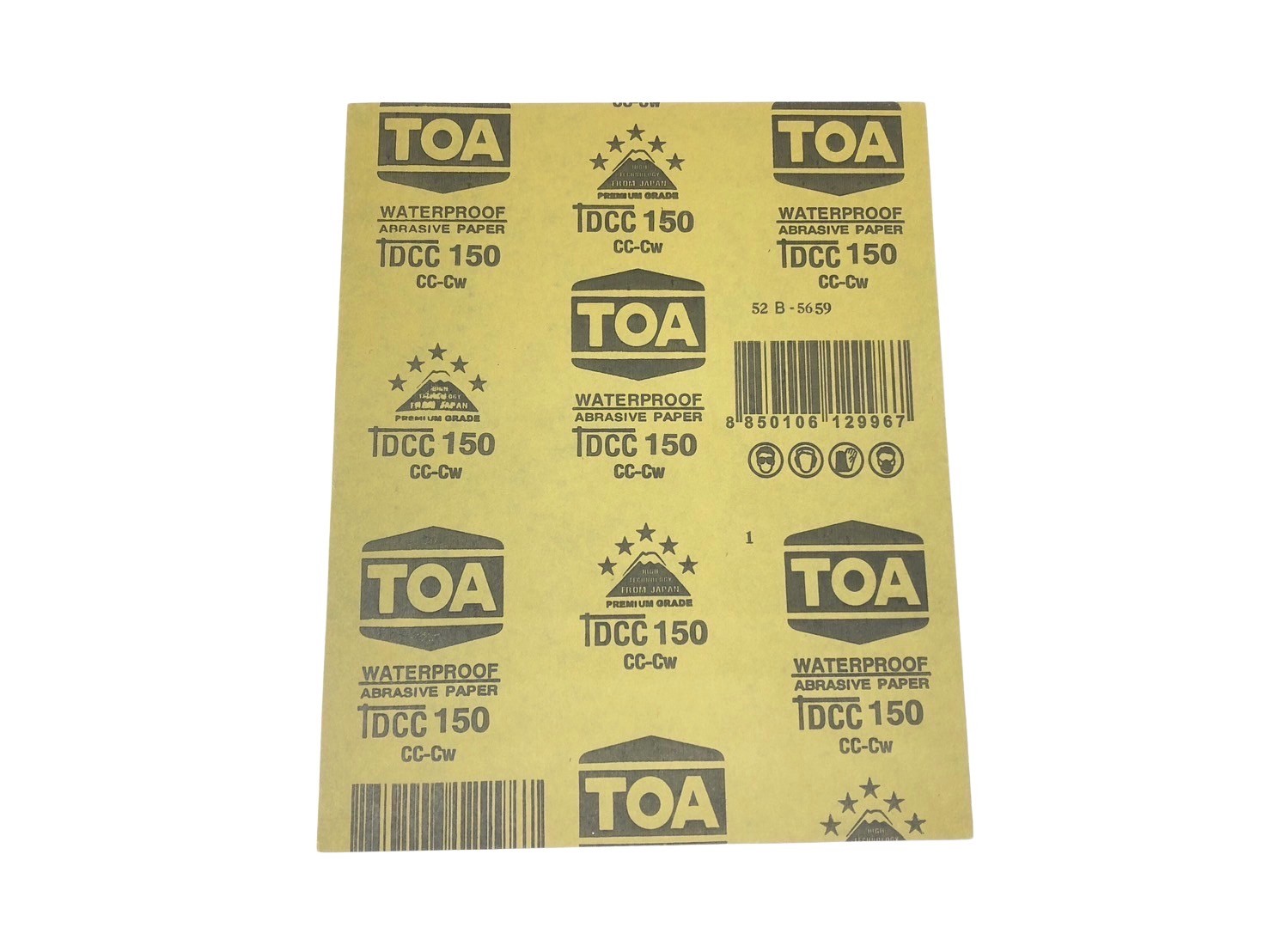 กระดาษทรายน้ำ TOA DCC เบอร์ 150 Waterproof ขนาด 9x11 นิ้ว - Image 3