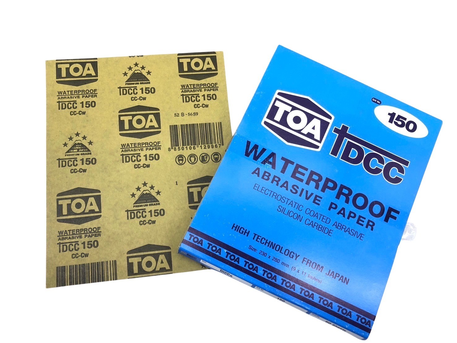 กระดาษทรายน้ำ TOA DCC เบอร์ 150 Waterproof ขนาด 9x11 นิ้ว - Image 4