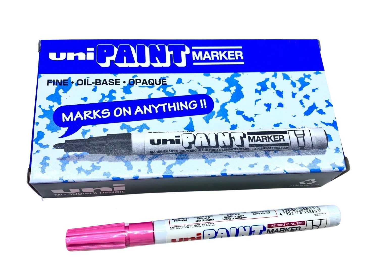 ปากกาน้ำมัน UNI รุ่น PX-21 สีชมพู ขนาดเส้น 0.8-1.2 มม. - Image 2