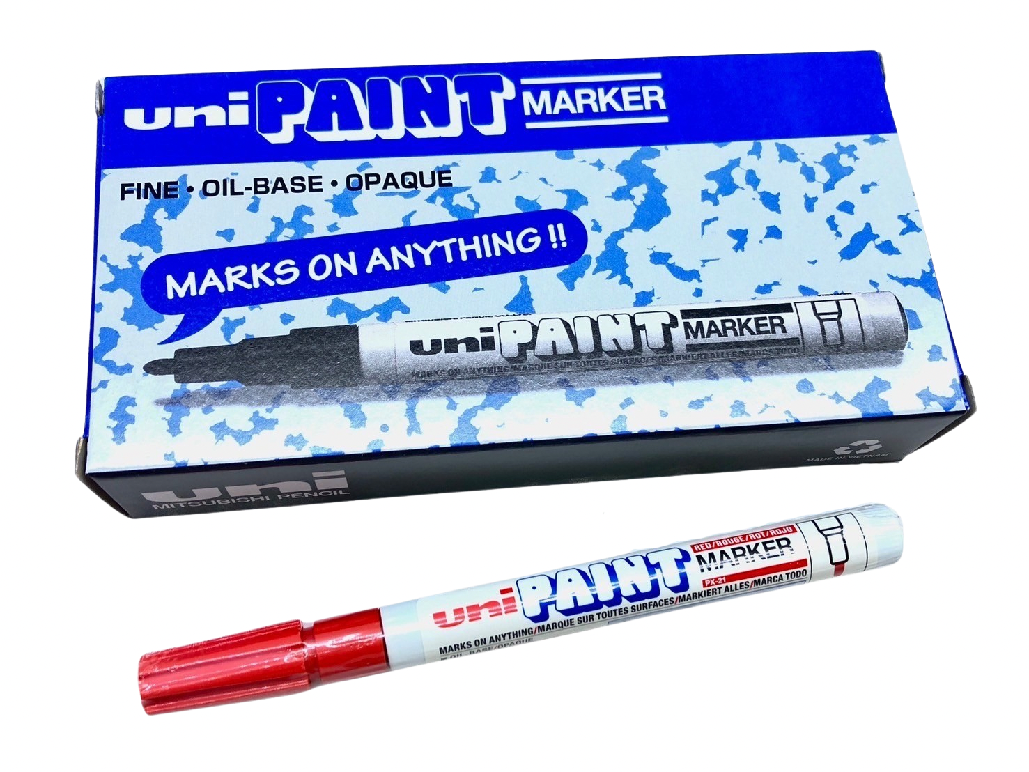 ปากกาน้ำมัน UNI รุ่น PX-21 สีแดง ขนาดเส้น 0.8-1.2 มม. - Image 2