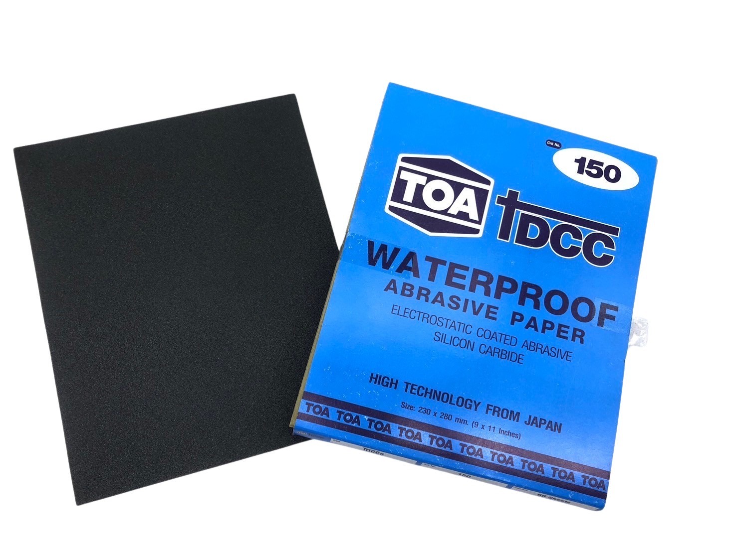 กระดาษทรายน้ำ TOA DCC เบอร์ 150 Waterproof ขนาด 9x11 นิ้ว
