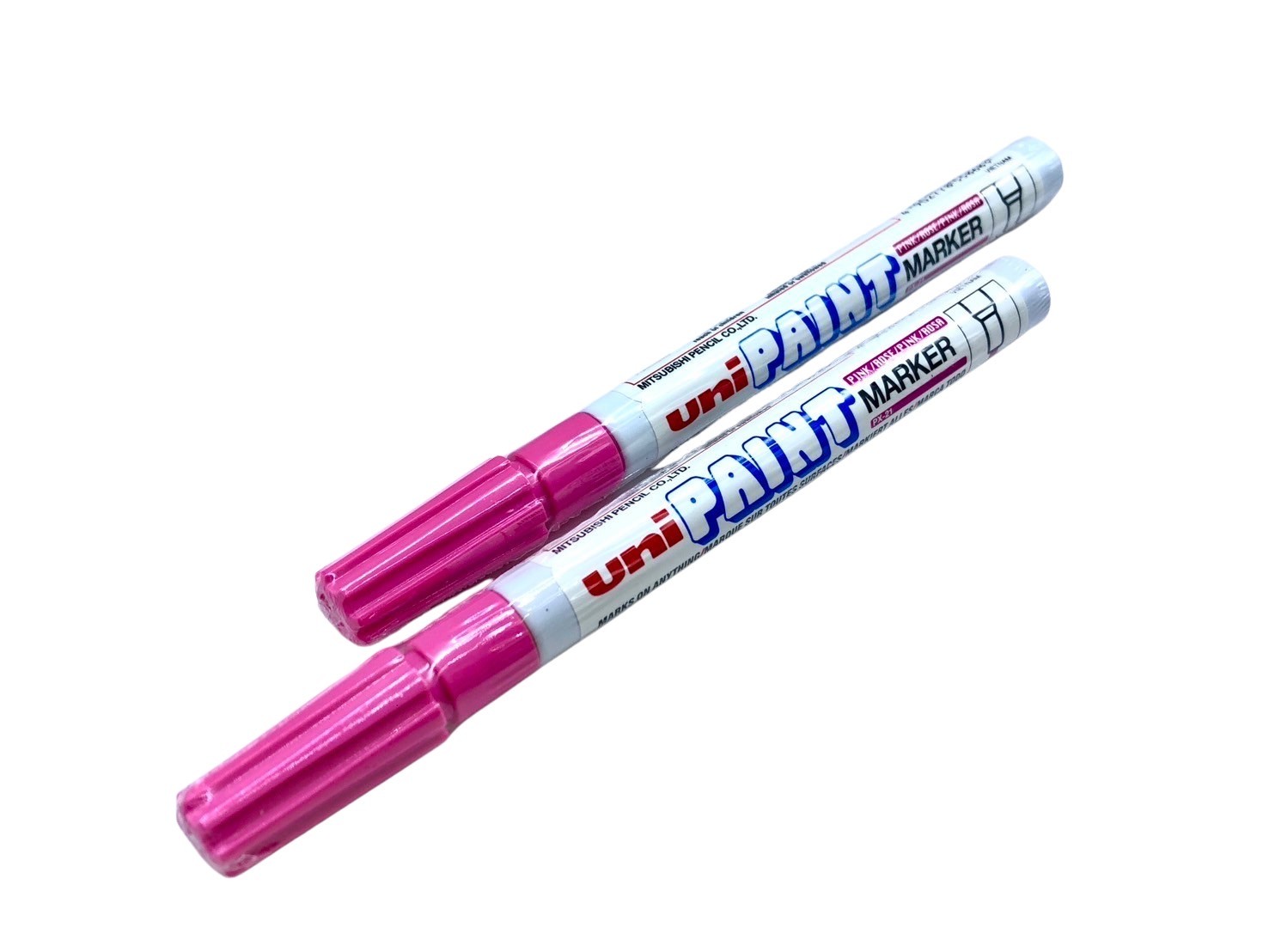 ปากกาน้ำมัน UNI รุ่น PX-21 สีชมพู ขนาดเส้น 0.8-1.2 มม.