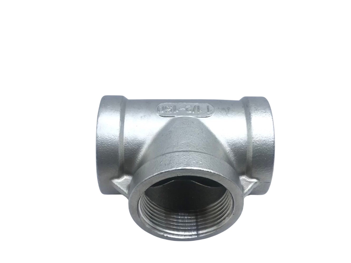 ข้อต่อสามทางสแตนเลส เกลียวใน ขนาด 1-1/2 นิ้ว